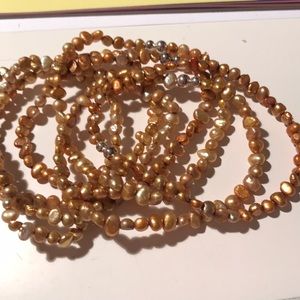 SET OF SILPADA GOLD BEADED BRACELETS